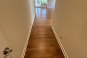 Refinished Red Oak flooring.