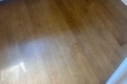 Refinished Red Oak flooring.