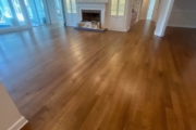 Refinished Red Oak flooring.