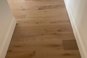 Installed French Oak hardwood flooring.