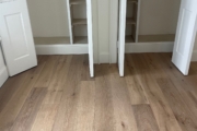 Installed French Oak hardwood flooring.