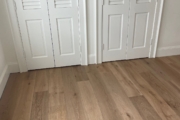 Installed French Oak hardwood flooring.