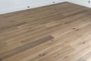 Installed French Oak hardwood flooring.