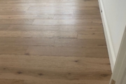 Installed French Oak hardwood flooring.