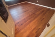 Luxury Vinyl Plank flooring installed.