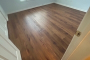 Luxury Vinyl Plank flooring installed.