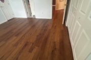 Luxury Vinyl Plank flooring installed.