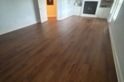 Luxury Vinyl Plank flooring installed.