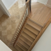 Finished Red Oak stairway.