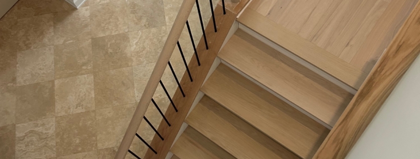 Finished Red Oak stairway.