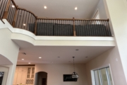Red Oak staircase before refinishing.