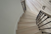 Match stained staircase and LPV floor.