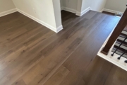 Installed Oak flooring.
